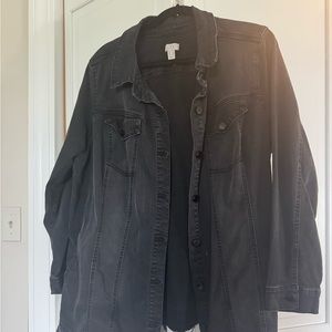 LOGO black denim jacket oversized